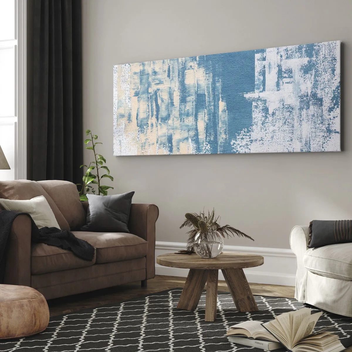 Quadro em tela - Através da estalactite de gelo - 100x40 cm