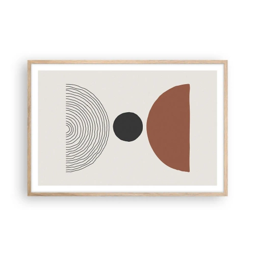 Pôster com moldura de carvalho claro - Em destaque - 91x61 cm