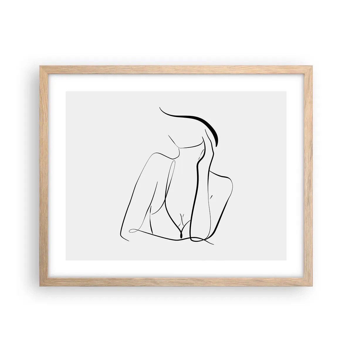 Pôster com moldura de carvalho claro - Na onda dos sonhos - 50x40 cm