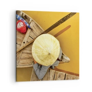 Quadro em tela - A vida no rio amarelo - 60x60 cm