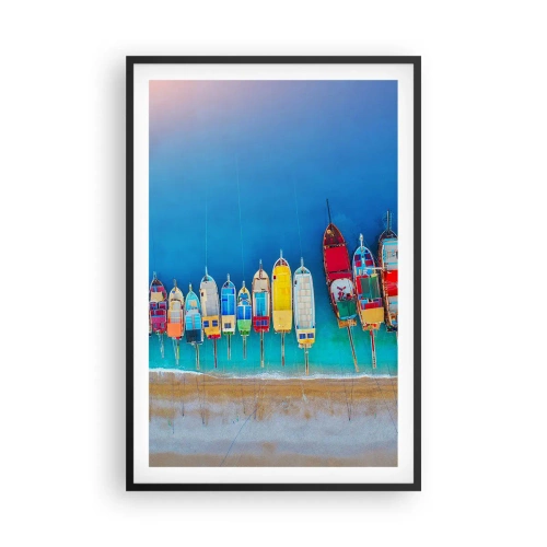 Pôster com moldura preta - Vista panorâmica - 61x91 cm