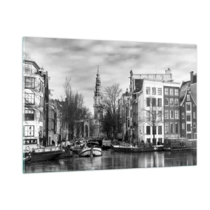 Quadro em vidro - Vibrações de Amsterdã - 120x80 cm