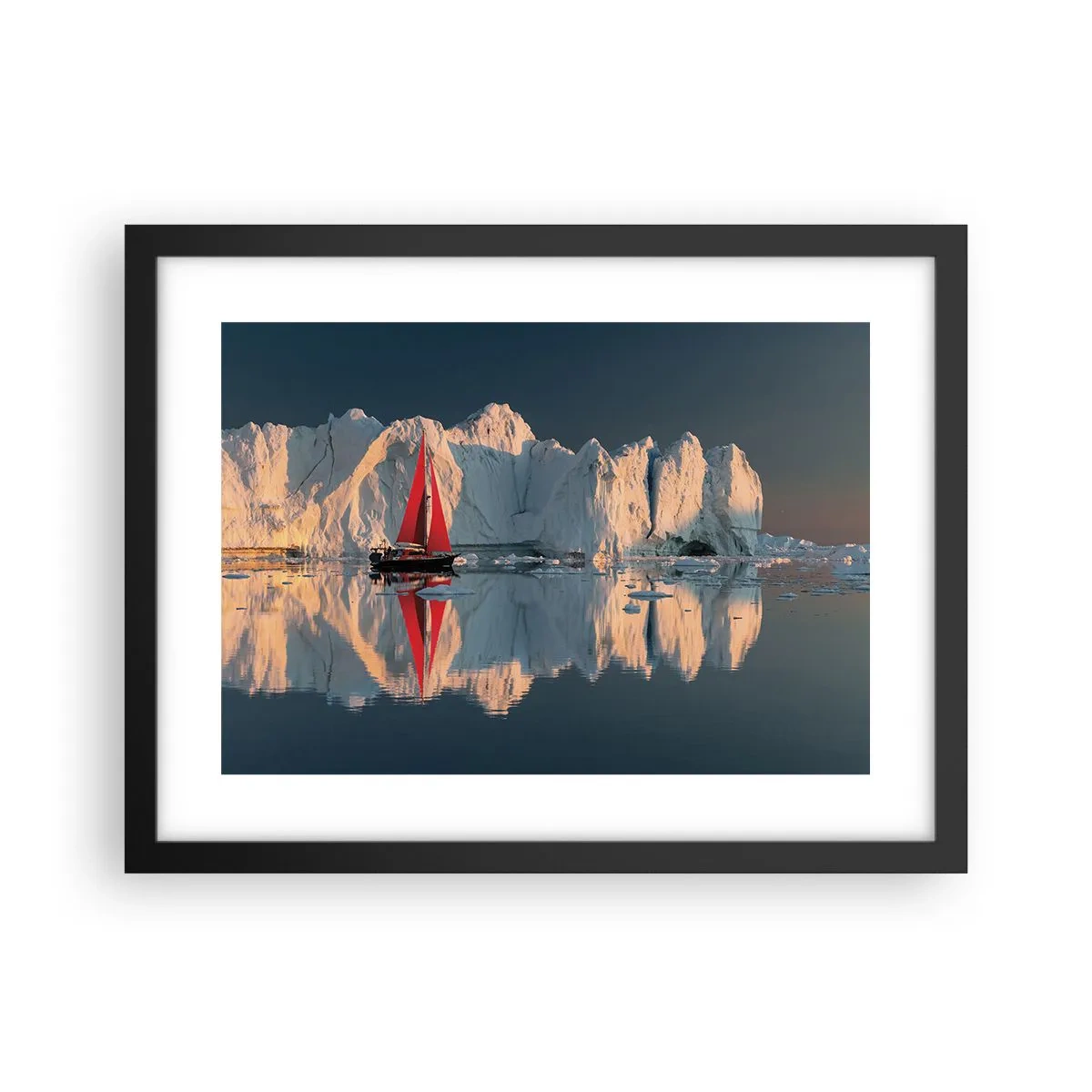 Pôster com moldura preta - No fim do mundo - 40x30 cm