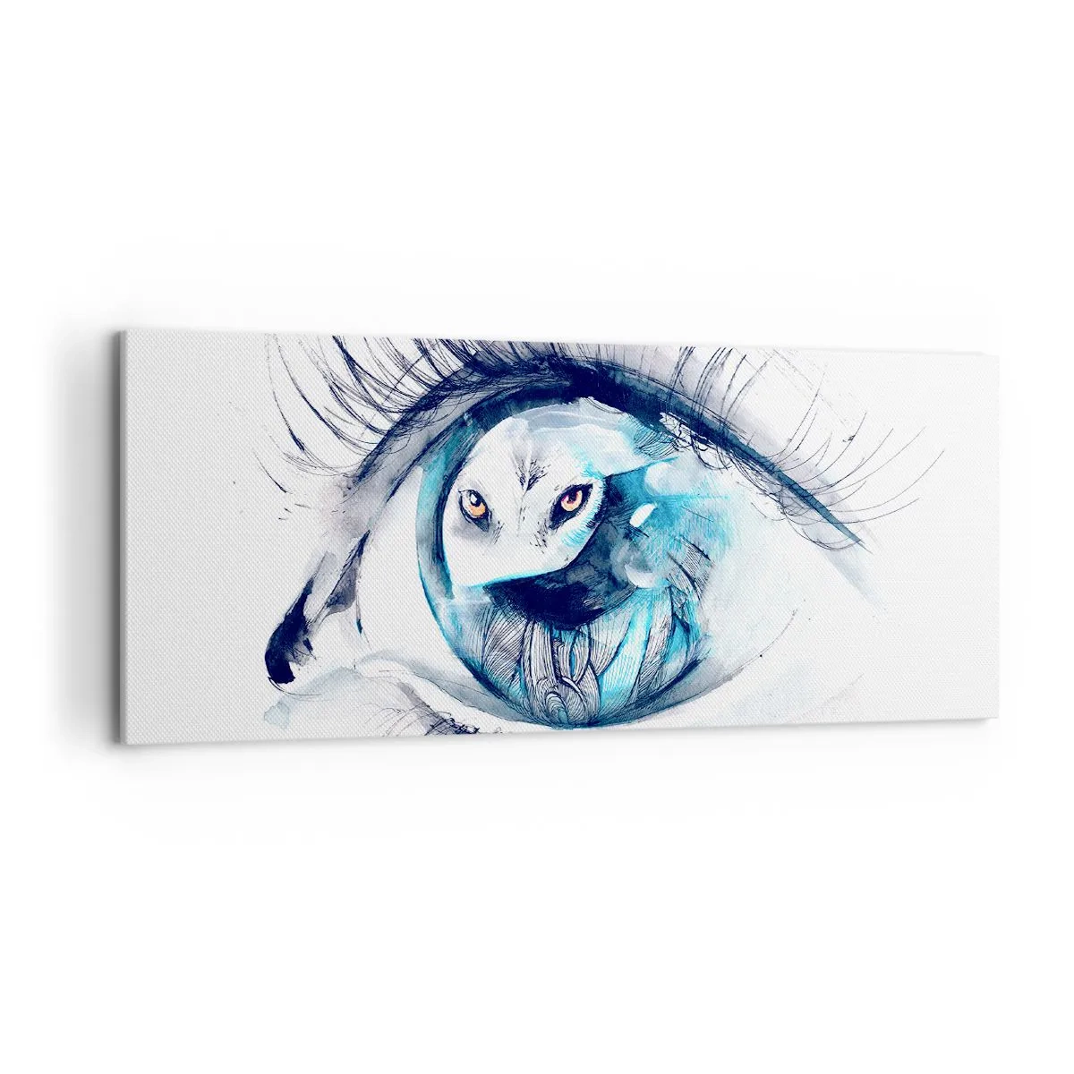 Quadro em tela - Cara a cara com o selvagem - 120x50 cm