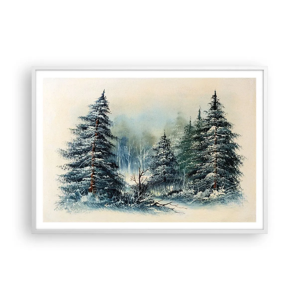 Pôster em moldura branca - Prontas para o Natal - 100x70 cm