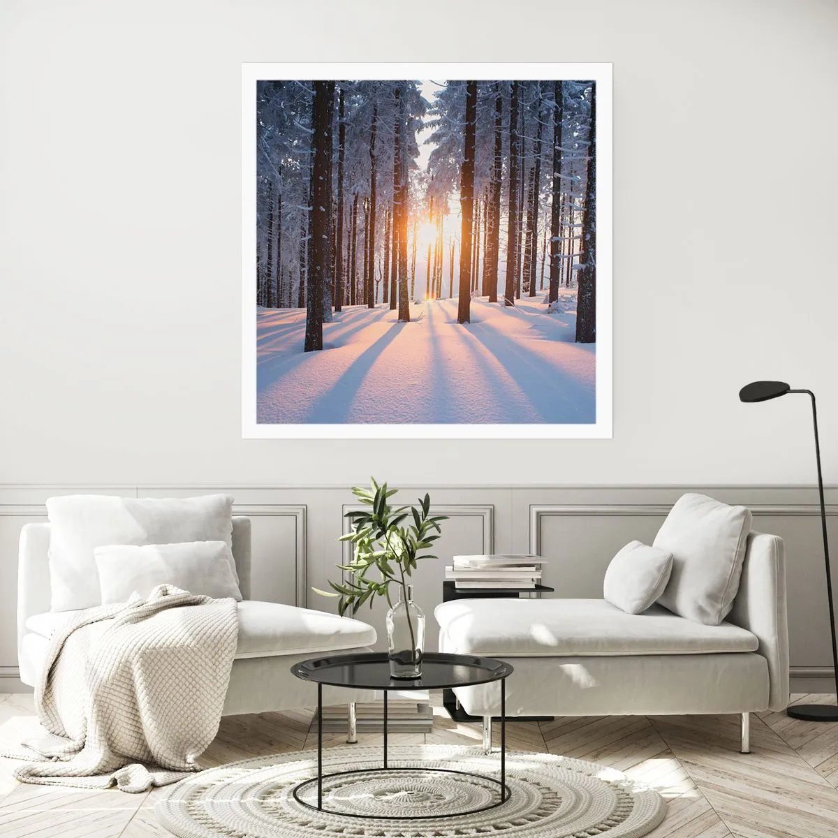 Pôster - Preto no branco - 40x40 cm