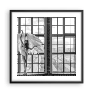 Pôster com moldura preta - Cidade dos Anjos? - 50x50 cm