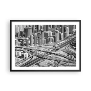 Pôster com moldura preta - Dubai – uma cidade impossível - 70x50 cm