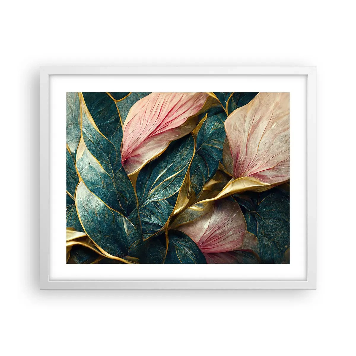 Pôster em moldura branca - Elegância e estilo naturais - 50x40 cm