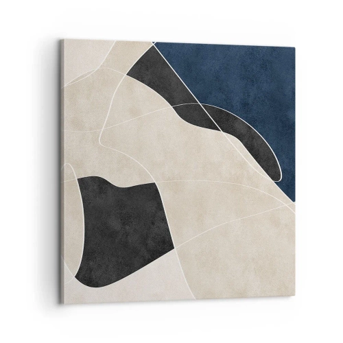 Quadro em tela - Composição abstrata – contraste de cores - 60x60 cm