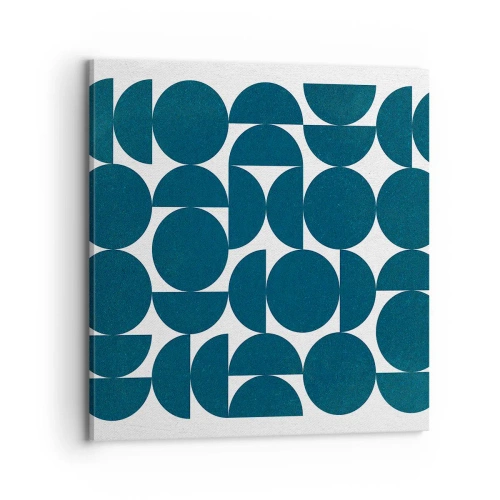 Quadro em tela - Círculos e semicírculos - 70x70 cm