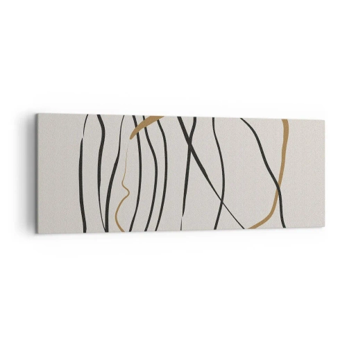 Quadro em tela - Composição – dança em loop - 140x50 cm
