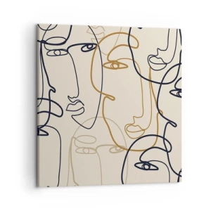 Quadro em tela - Retrato multiplicado - 50x50 cm