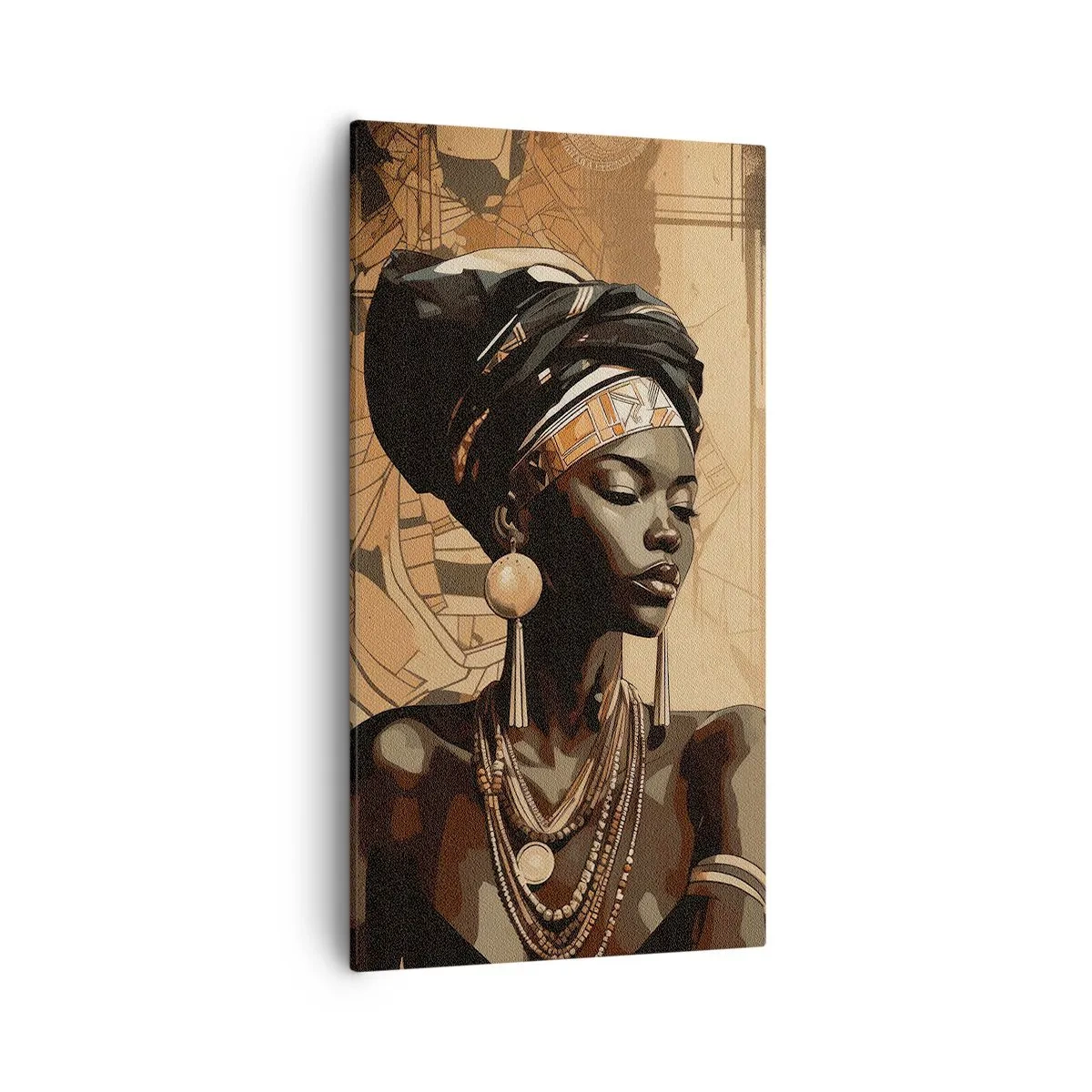 Quadro em tela - Majestade africana - 55x100 cm
