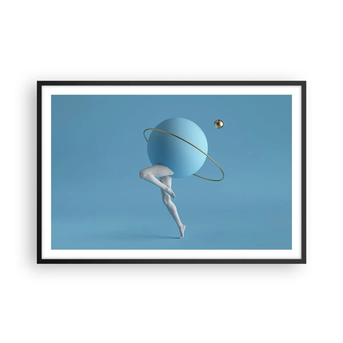 Pôster com moldura preta - Planetas a enlouquecer - 91x61 cm