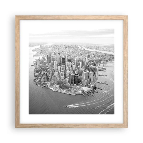 Pôster com moldura de carvalho claro - Como não amar? - 40x40 cm