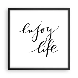 Pôster com moldura preta - Nada mais... - 50x50 cm