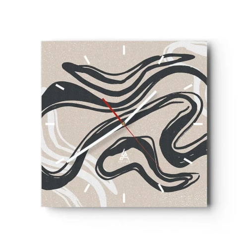 Relógio de parede - Relógio em vidro - Expressão multiplicada - 30x30 cm