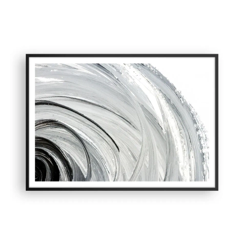 Pôster com moldura preta - Composição orbital - 100x70 cm