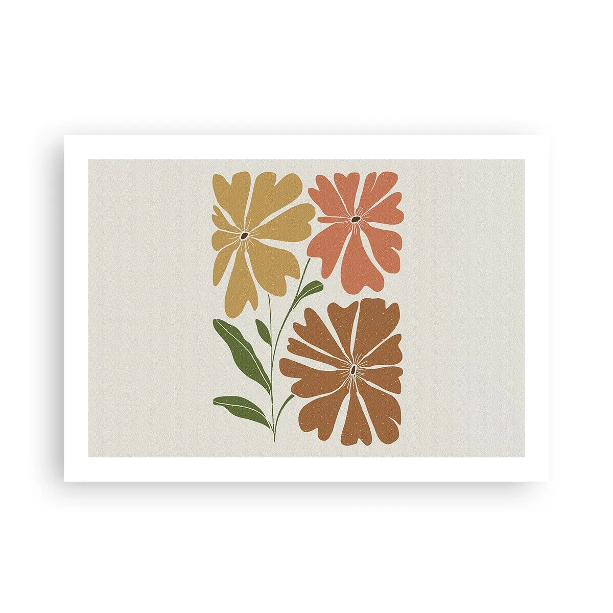 Pôster - Natureza e geometria - 70x50 cm