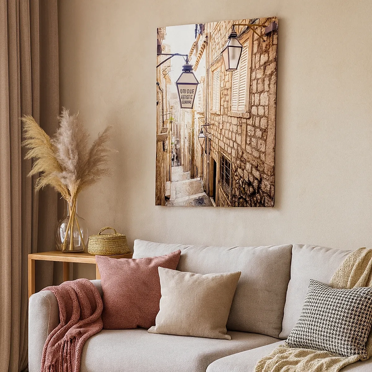 Quadro em tela - Um beco encantador - 50x70 cm