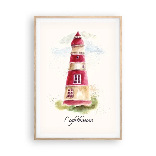 Pôster com moldura de carvalho claro - Sempre há clima - 70x100 cm