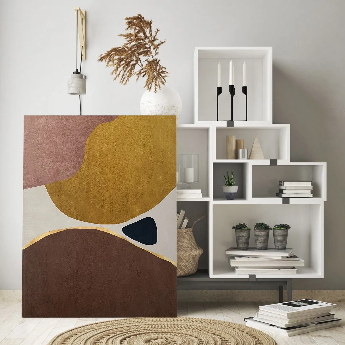 Quadro em vidro - Abstração – um lugar no espaço - 50x70 cm