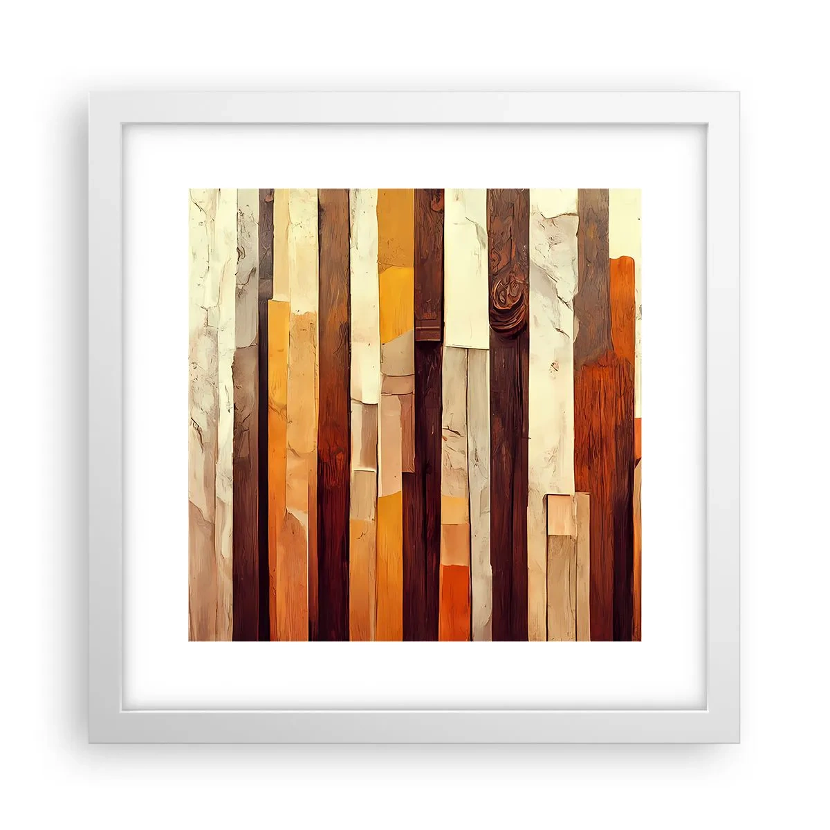 Pôster em moldura branca - Hino das árvores da floresta - 30x30 cm