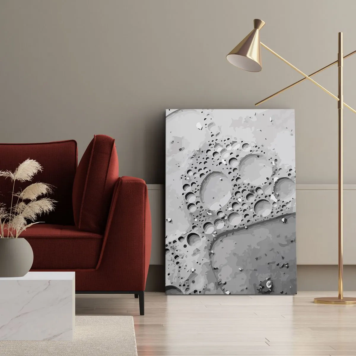 Quadro em tela - Vestígio de espuma - 50x70 cm