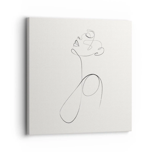 Quadro em tela - Enrolada em sonhos - 30x30 cm