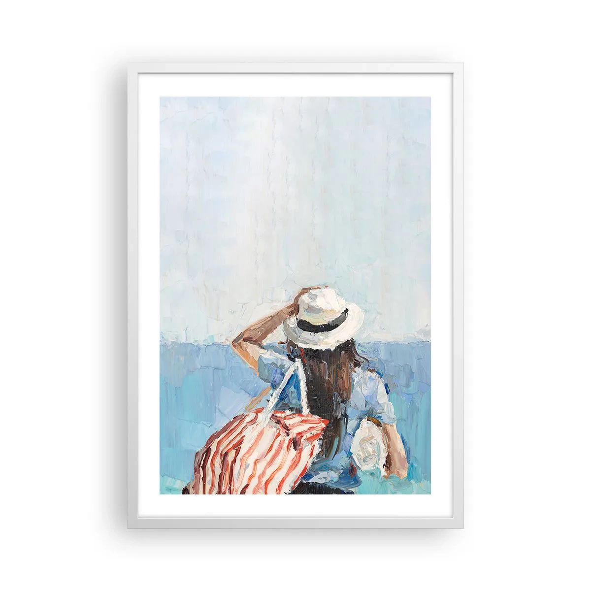 Pôster em moldura branca - Bem-vindo às suas férias - 50x70 cm