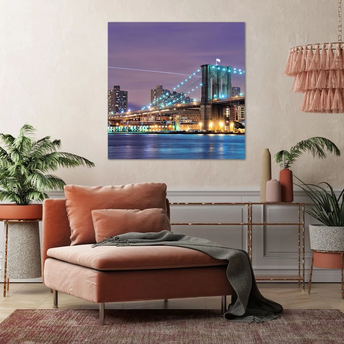Quadro em tela - Por muitos anos, a Ponte do Brooklyn - 40x40 cm