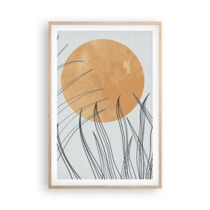 Pôster com moldura de carvalho claro - Sempre em direção ao sol - 61x91 cm