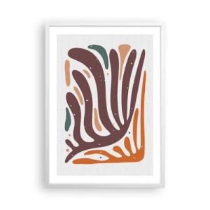 Pôster em moldura branca - Composição orgánica radiante - 50x70 cm