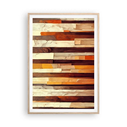 Pôster com moldura de carvalho claro - Hino das árvores da floresta - 70x100 cm