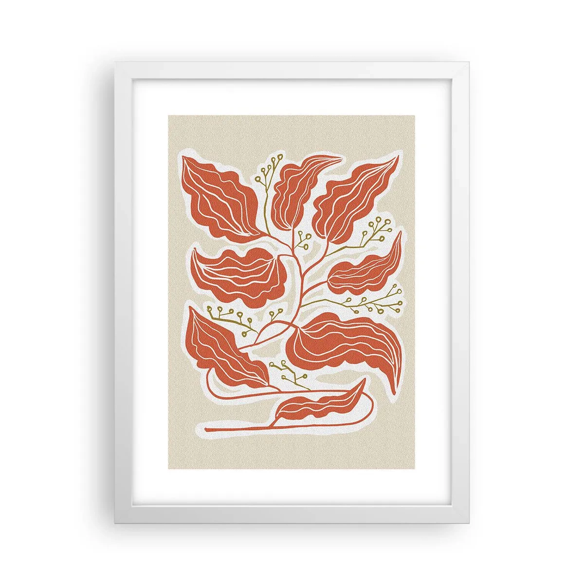 Pôster em moldura branca - Folclórico e coral - 30x40 cm