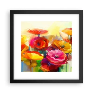 Pôster com moldura preta - Não só vermelho - 30x30 cm