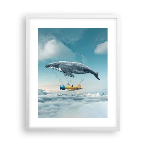 Pôster em moldura branca - Por que não? - 40x50 cm