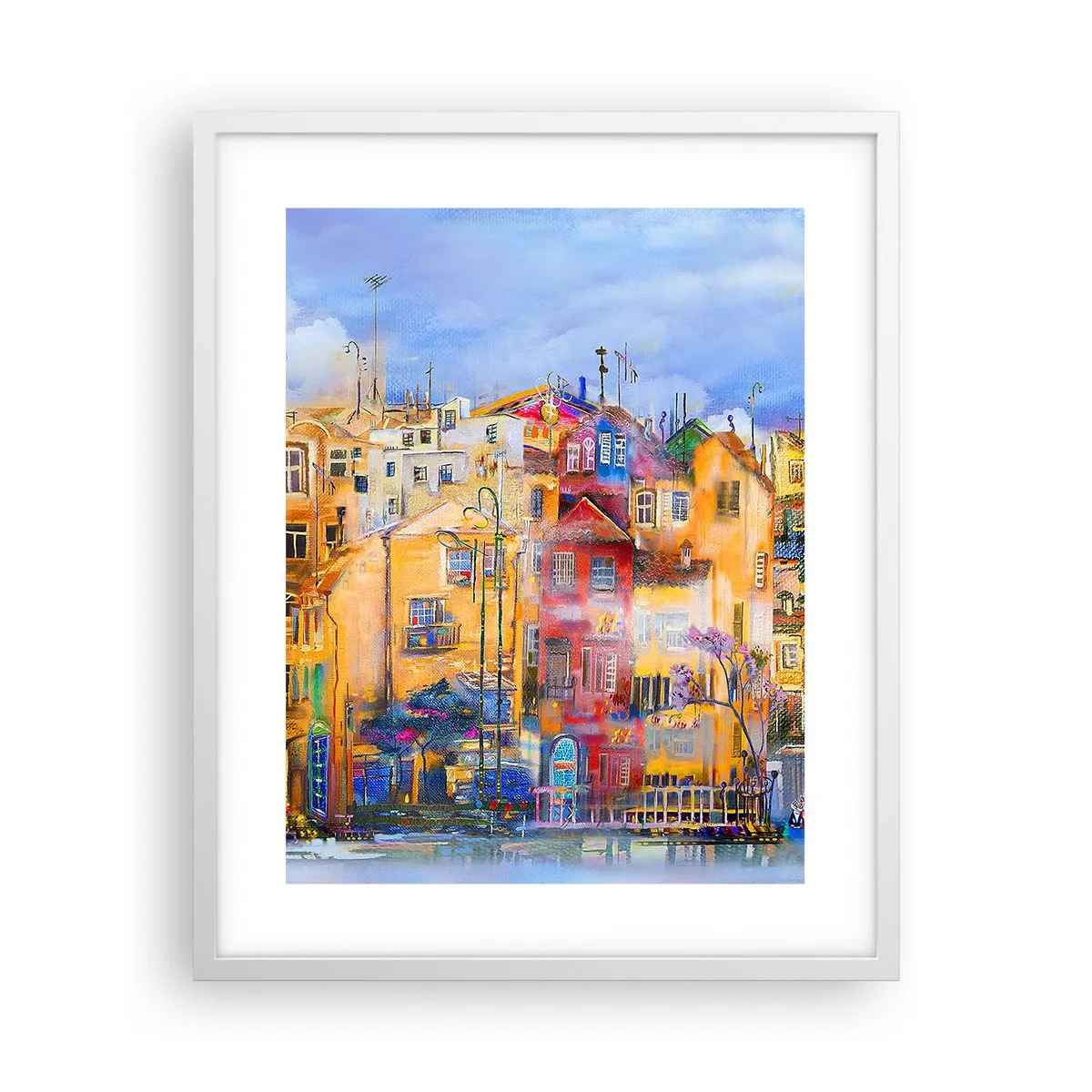 Pôster em moldura branca - Estamos juntos - 40x50 cm