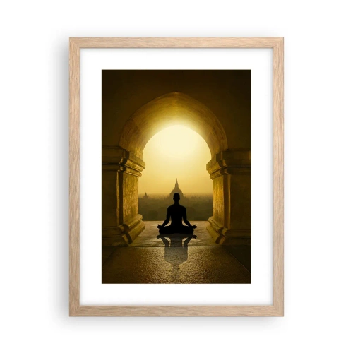 Pôster com moldura de carvalho claro - Harmonia completa - 30x40 cm