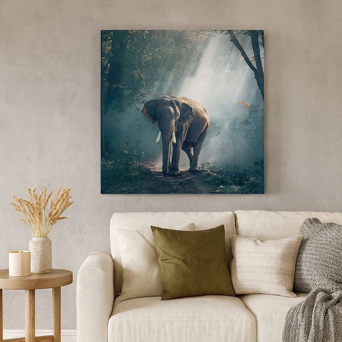 Quadro em tela - Um passeio descontraído - 30x30 cm