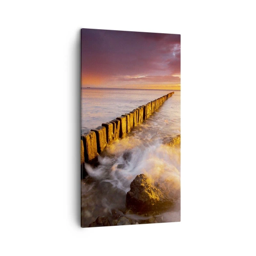 Quadro em tela - A suavidade das ondas - 45x80 cm
