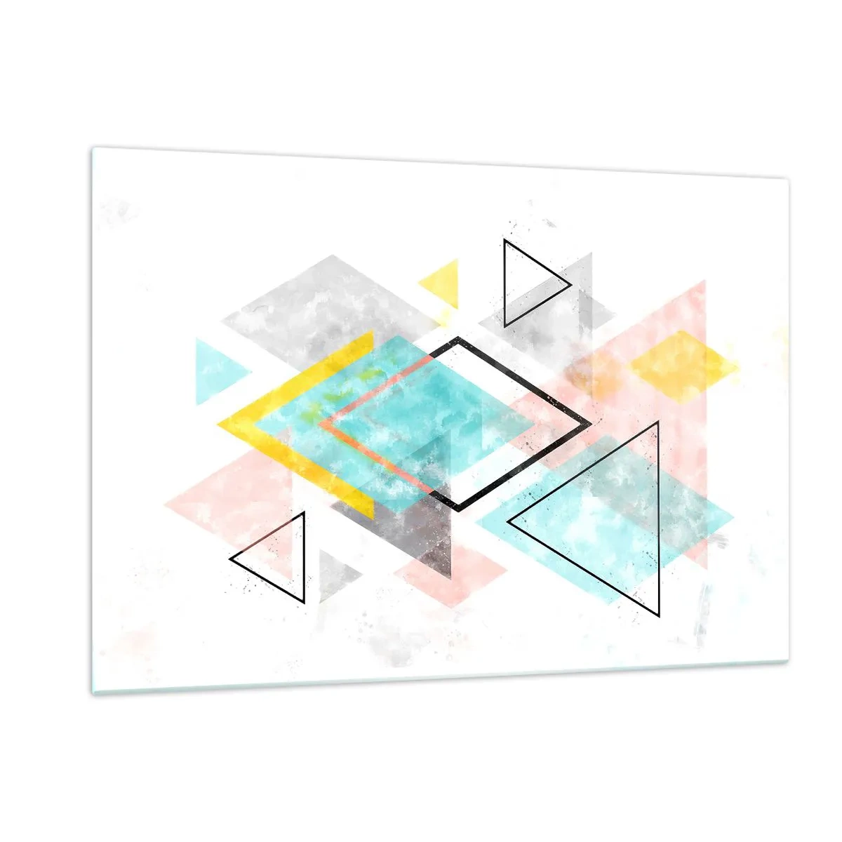 Quadro em vidro - Jogo geométrico - 120x80 cm