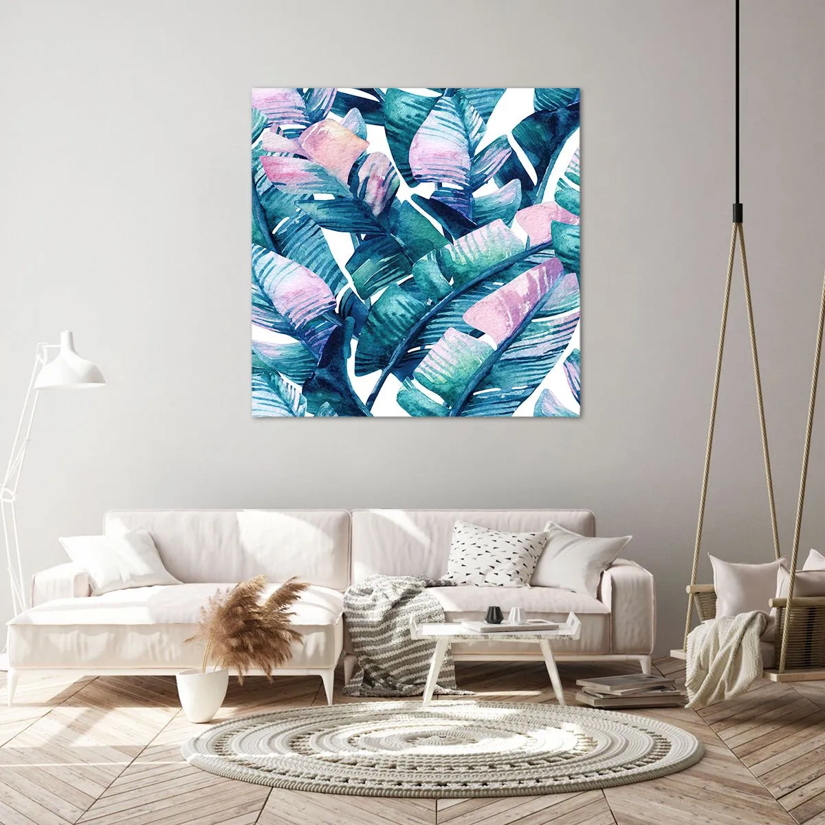 Quadro em tela - Em um bananeiro - 50x50 cm