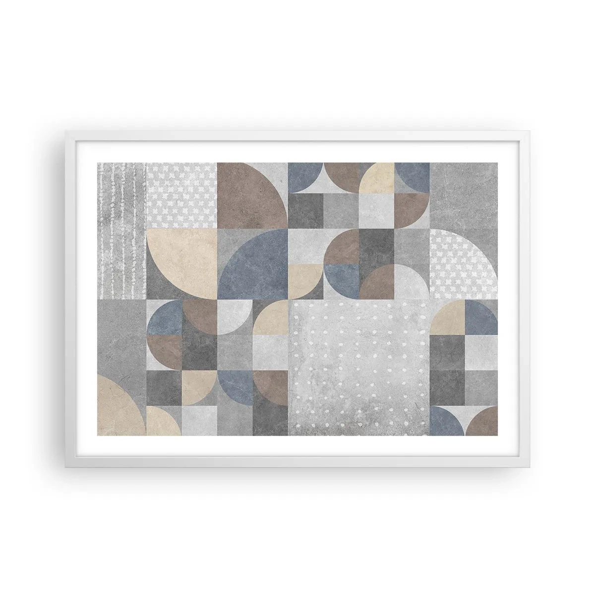 Pôster em moldura branca - Fantasia cerâmica - 70x50 cm