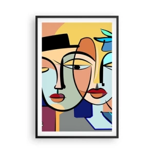 Pôster com moldura preta - O randez vous de Picasso - 61x91 cm