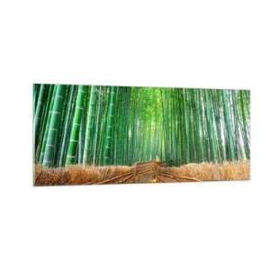 Quadro em vidro - A essência da natureza asiática - 100x40 cm