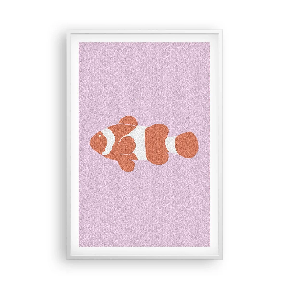 Pôster em moldura branca - Em coral no rosto e na cauda - 61x91 cm