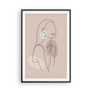 Pôster com moldura preta - Um ícone da feminilidade - 61x91 cm