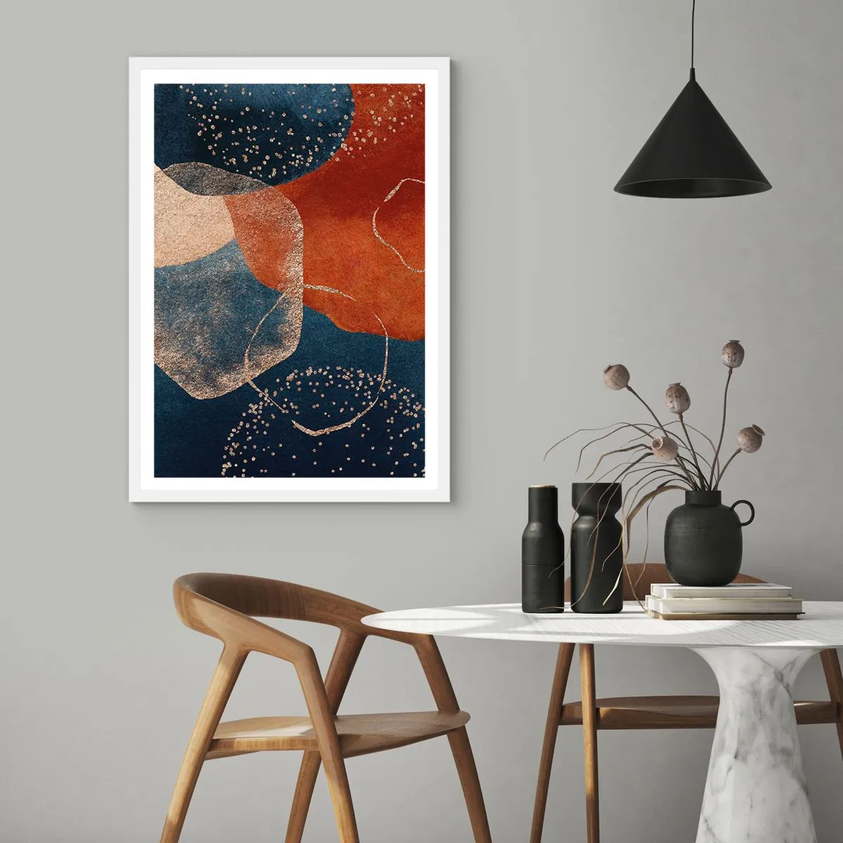 Pôster em moldura branca - Leveza do ser - 70x100 cm